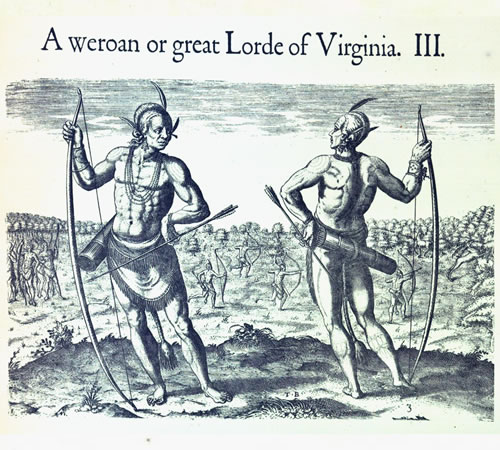 A weroan or great Lorde of Virginia