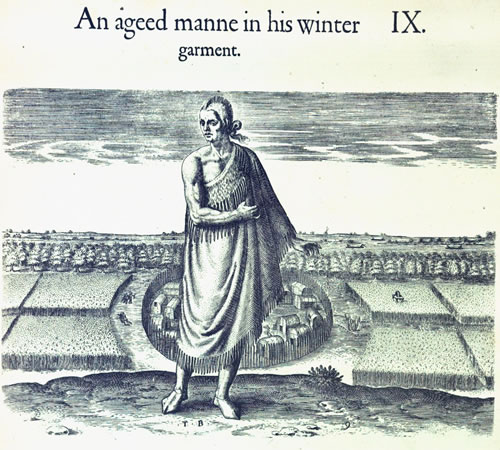 An ageed manne in his winter garment