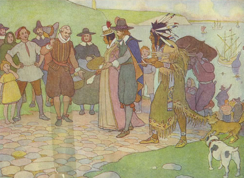 The Landing of Pocahontas in England